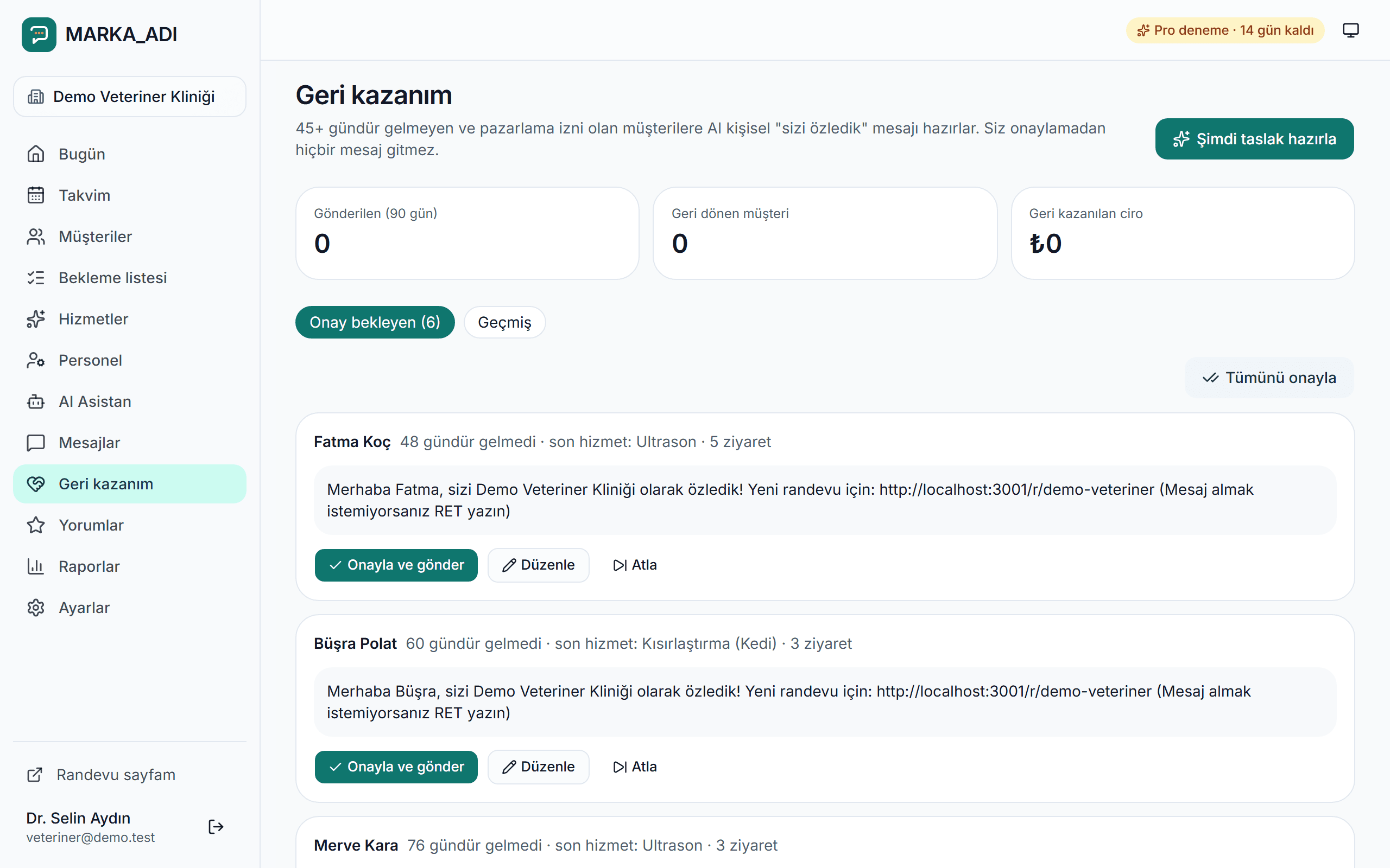 AI'ın hazırladığı 'sizi özledik' mesajları onay kuyruğu